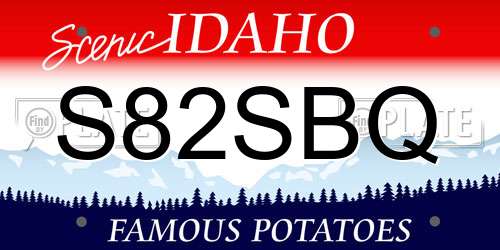 S82SBQ Idaho License Plate