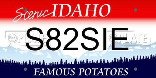 S82SIE Idaho License Plate