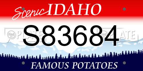 S83684 Idaho License Plate