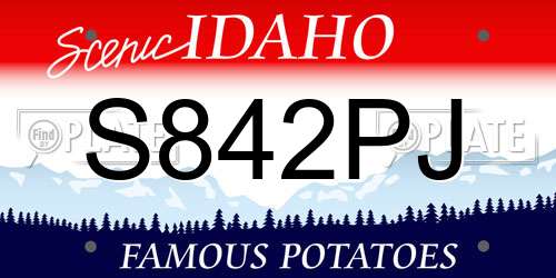 S842PJ Idaho License Plate