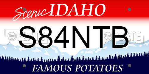 S84NTB Idaho License Plate