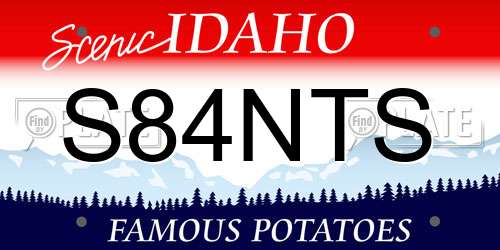 S84NTS Idaho License Plate