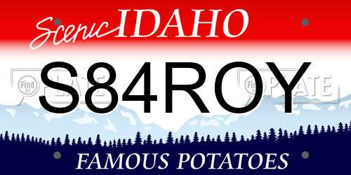 S84ROY Idaho License Plate