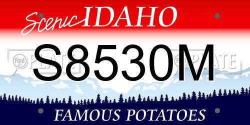 S8530M Idaho License Plate