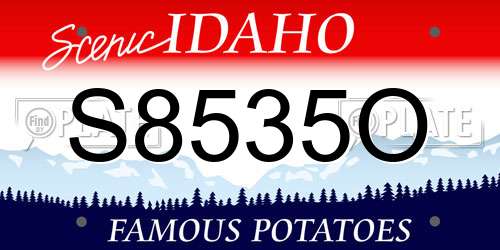 S8535O Idaho License Plate