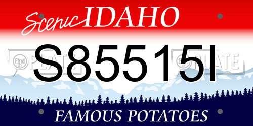 S85515I Idaho License Plate
