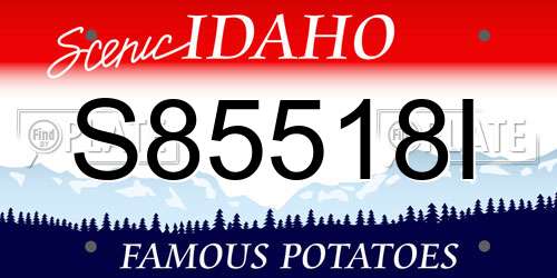 S85518I Idaho License Plate