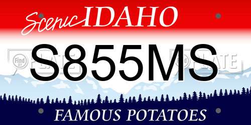 S855MS Idaho License Plate