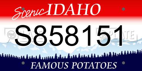 S858151 Idaho License Plate