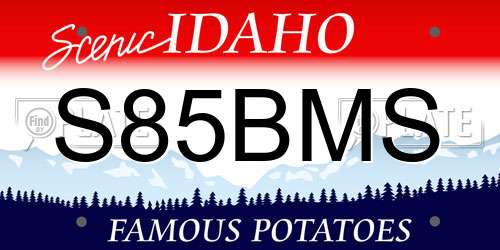 S85BMS Idaho License Plate