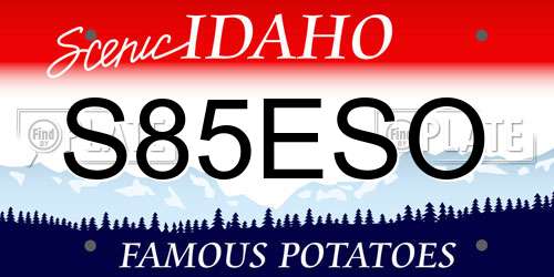 S85ESO Idaho License Plate