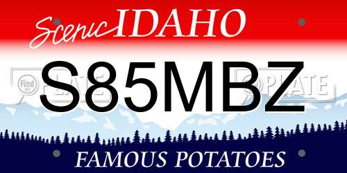 S85MBZ Idaho License Plate