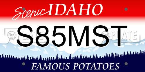 S85MST Idaho License Plate