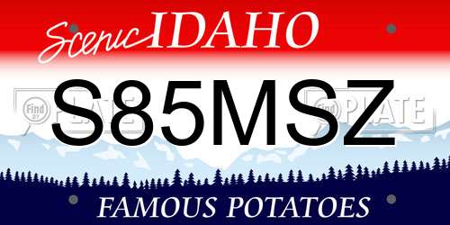 S85MSZ Idaho License Plate