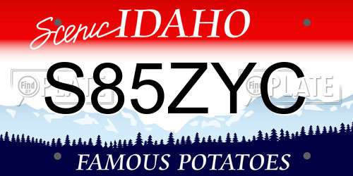 S85ZYC Idaho License Plate
