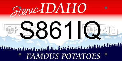 S861IQ Idaho License Plate