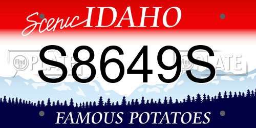 S8649S Idaho License Plate