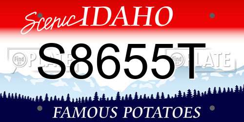 S8655T Idaho License Plate
