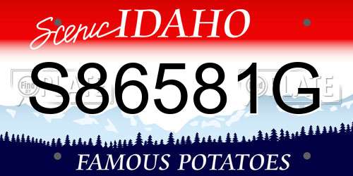 S86581G Idaho License Plate