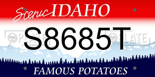 S8685T Idaho License Plate