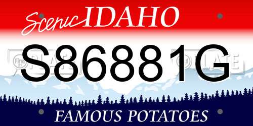 S86881G Idaho License Plate