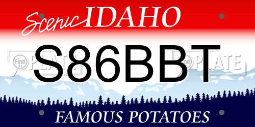 S86BBT Idaho License Plate