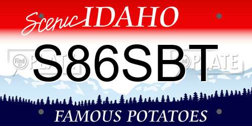 S86SBT Idaho License Plate