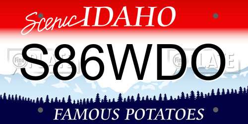 S86WDO Idaho License Plate