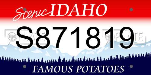S871819 Idaho License Plate