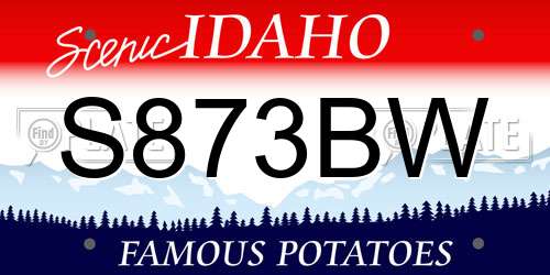 S873BW Idaho License Plate