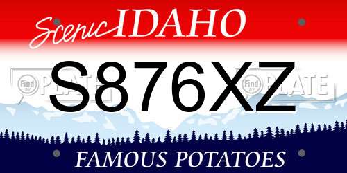 S876XZ Idaho License Plate
