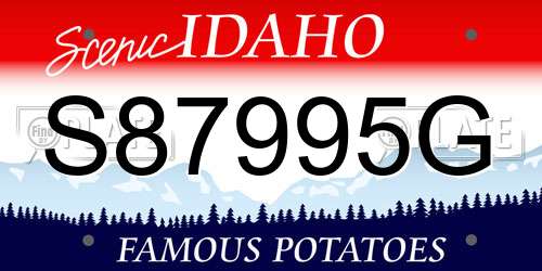 S87995G Idaho License Plate