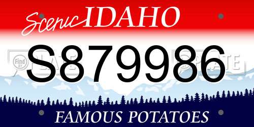 S879986 Idaho License Plate
