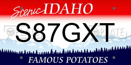 S87GXT Idaho License Plate