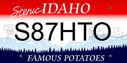 S87HTO Idaho License Plate