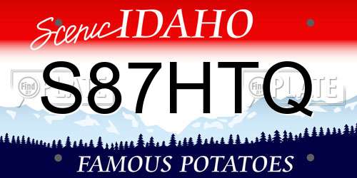 S87HTQ Idaho License Plate