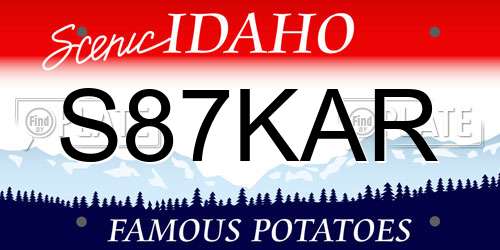S87KAR Idaho License Plate