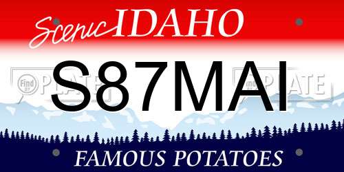 S87MAI Idaho License Plate