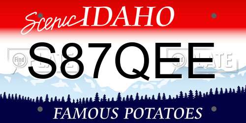 S87QEE Idaho License Plate