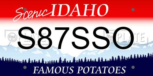 S87SSO Idaho License Plate