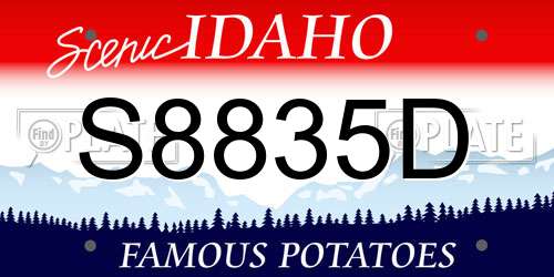 S8835D Idaho License Plate