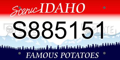 S885151 Idaho License Plate