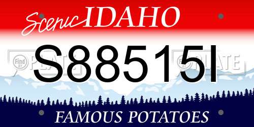 S88515I Idaho License Plate