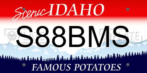 S88BMS Idaho License Plate