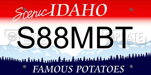 S88MBT Idaho License Plate