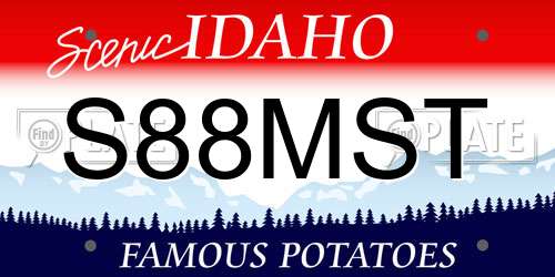 S88MST Idaho License Plate