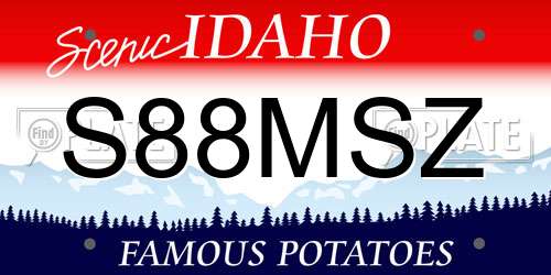 S88MSZ Idaho License Plate