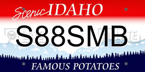 S88SMB Idaho License Plate