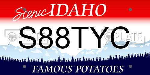S88TYC Idaho License Plate