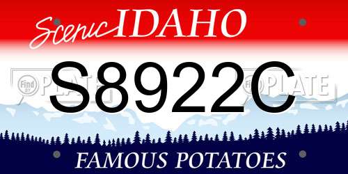 S8922C Idaho License Plate